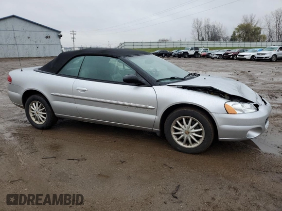 2001 Chrysler Sebring LXi z VIN 1C3EL55UX1N556511, wystawiony jako Copart lot #81047244 z przebiegiem 83 830 mil mil oraz Czysty tytuł • Clean title. Historia ofert i sprzedaży dostępna na DreamBid. Obrazek 4.