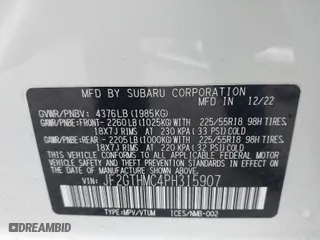 2023 Subaru Crosstrek Limited with VIN JF2GTHMC4PH315907, listed as a IAAI auction lot 41668523 with 26,490 mi miles. Bid and sale history available at carsss.com. Image 9.