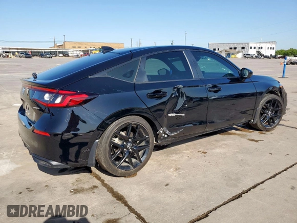 2023 Honda Civic Sport with VIN 19XFL2H82PE013762, listed as a Copart auction lot 52256325 with 26,532 mi miles and Salvage Title. Bid and sale history available at DreamBid. Image 3.