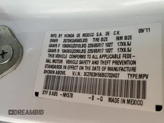 2011 Honda CR-V EX with VIN 3CZRE3H56BG702407, listed as a Copart auction lot 49337055 with 76,957 mi miles and Salvage Title. Bid and sale history available at DreamBid. Image 15.