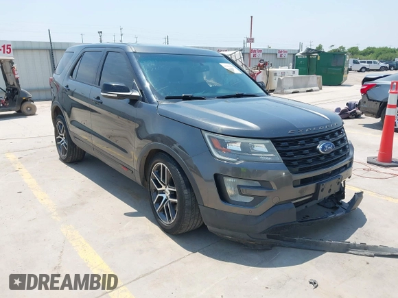 2016 Ford Explorer Sport z VIN 1FM5K8GT1GGD26630, wystawiony jako IAAI lot #42251430 z przebiegiem 139 726 mil mil oraz . Historia ofert i sprzedaży dostępna na DreamBid. Obrazek 1.