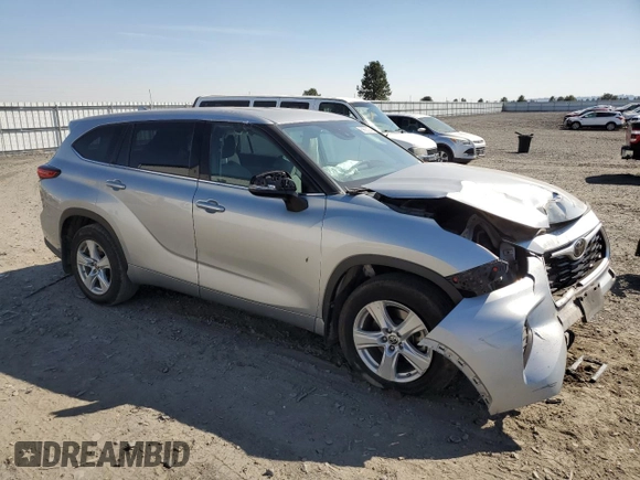2020 Toyota Highlander L with VIN 5TDCZRBH1LS503483, listed as a Copart auction lot 69920294 with Not provided miles and Salvage title. Bid and sale history available at DreamBid. Image 4.