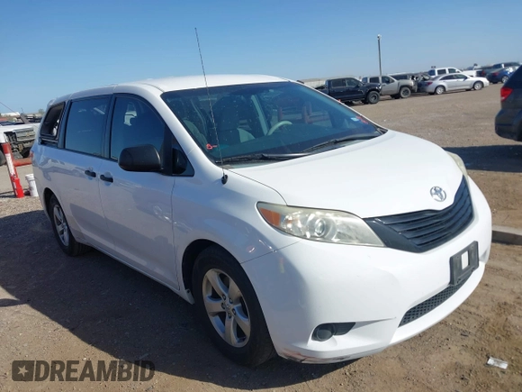 2013 Toyota Sienna L with VIN 5TDZK3DC2DS399410, listed as a IAAI auction lot 41741232 with 158,280 mi miles. Bid and sale history available at carsss.com. Image 13.
