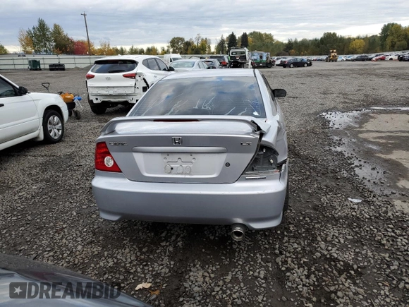 2005 Honda Civic LX with VIN 1HGEM215X5L062688, listed as a Copart auction lot 78461154 with 162,124 mi miles and Salvage Title. Bid and sale history available at DreamBid. Image 6.