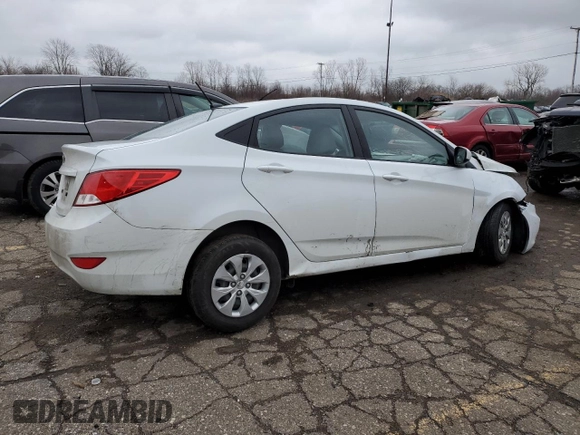 2017 Hyundai Accent SE with VIN KMHCT4AE8HU358405, listed as a Copart auction lot 35952113 with 0 mi miles. Bid and sale history available at carsss.com. Image 3.