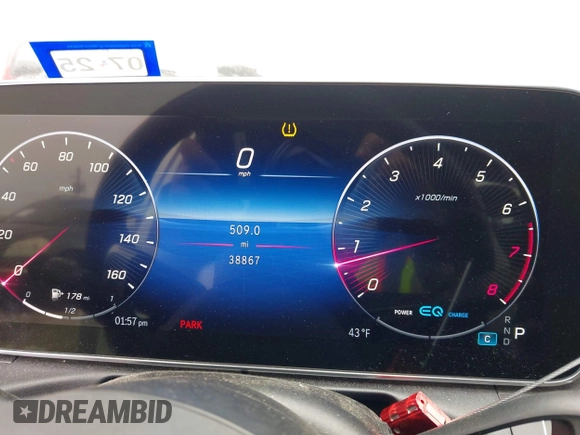 2022 Mercedes-Benz C 300 with VIN W1KAF4GB0NR058376, listed as a IAAI auction lot 41267635 with 38,867 mi miles and . Bid and sale history available at DreamBid. Image 7.