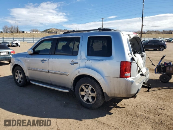 2011 Honda Pilot Touring with VIN 5FNYF4H91BB097502, listed as a Copart auction lot 46955975 with 189,748 mi miles and Salvage Title. Bid and sale history available at DreamBid. Image 2.