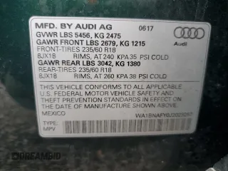 2018 Audi Q5 Premium Plus with VIN WA1BNAFY0J2023257, listed as a Copart auction lot 53437995 with 171,669 mi miles and Clean Title. Bid and sale history available at DreamBid. Image 13.