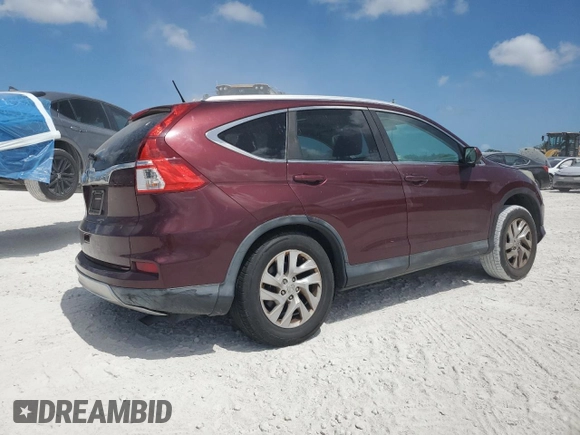 2015 Honda CR-V EX-L with VIN 2HKRM3H78FH546653, listed as a Copart auction lot 54391795 with 0 mi miles and Salvage Title. Bid and sale history available at carsss.com. Image 3.