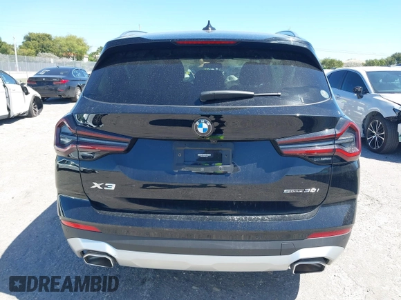 2022 BMW X3 sDrive30i with VIN WBX47DP08NN163017, listed as a IAAI auction lot 41743511 with 25,433 mi miles and . Bid and sale history available at DreamBid. Image 15.