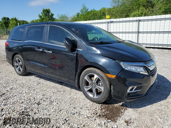 2019 Honda Odyssey Touring with VIN 5FNRL6H84KB014970, listed as a Copart auction lot 53571835 with 116,219 mi miles and Salvage title. Bid and sale history available at DreamBid. Image 4.