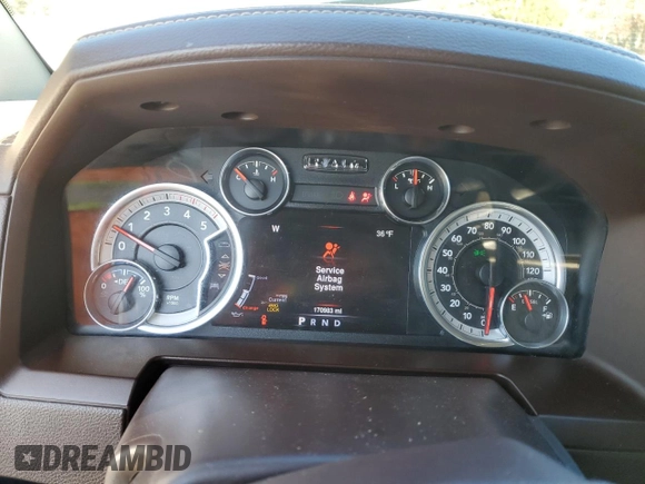 2016 Ram 2500 Laramie with VIN 3C6UR5NL8GG192837, listed as a Copart auction lot 45333895 with 170,983 mi miles and Salvage title. Bid and sale history available at DreamBid. Image 9.