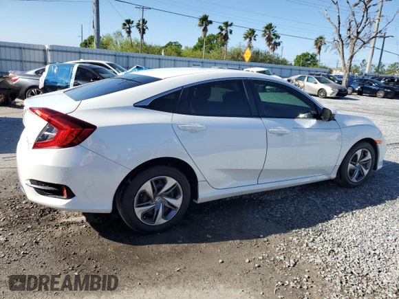 2019 Honda Civic LX with VIN 19XFC2F63KE011402, listed as a Copart auction lot 49279355 with 15,814 mi miles and Salvage Title. Bid and sale history available at DreamBid. Image 3.