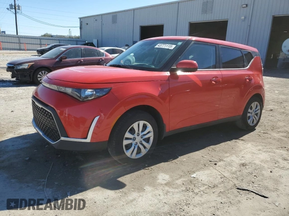 2023 Kia Soul S with VIN KNDJ23AU7P7212848, listed as a Copart auction lot 43771115 with 9,055 mi miles and Salvage Title. Bid and sale history available at carsss.com. Image 1.