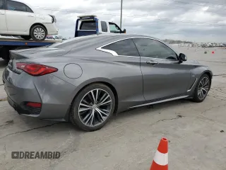 2017 Infiniti Q60 2.0t with VIN JN1CV7EL1HM320865, listed as a Copart auction lot 50822425 with 42,934 mi miles and Salvage Title. Bid and sale history available at DreamBid. Image 3.