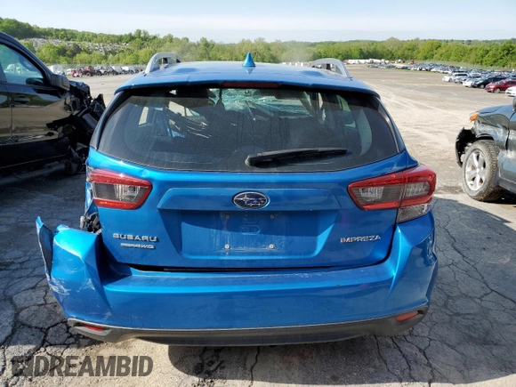 2020 Subaru Impreza Premium with VIN 4S3GTAD6XL3709998, listed as a Copart auction lot 56347995 with 34,867 mi miles and Salvage title. Bid and sale history available at DreamBid. Image 6.