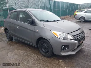 2021 Mitsubishi Mirage ES with VIN ML32AUHJ6MH004090, listed as a IAAI auction lot 41531867 with 89,946 mi miles. Bid and sale history available at carsss.com. Image 1.