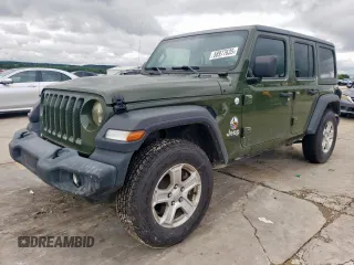 2020 Jeep Wrangler Unlimited Sport S с VIN 1C4HJXDG0LW345241, выставлен на аукционе Copart как лот 58977635 с пробегом 69 246 миль миль и Списание • Salvage title. История ставок и продаж доступна на DreamBid. Изображение 1.