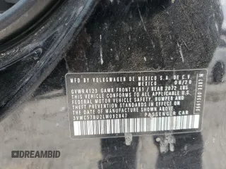 2020 Volkswagen Jetta S z VIN 3VWC57BU2LM092847, wystawiony jako Copart lot #55354745 z przebiegiem 57 309 mil mil oraz Szkoda całkowita • Salvage title. Historia ofert i sprzedaży dostępna na DreamBid. Obrazek 13.