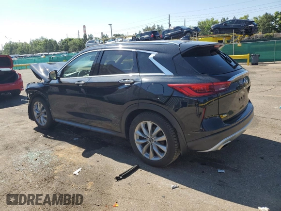 2020 Infiniti QX50 Luxe with VIN 3PCAJ5M37LF100668, listed as a Copart auction lot 60328225 with 44,857 mi miles and Salvage title. Bid and sale history available at DreamBid. Image 2.