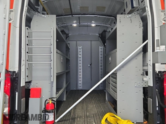 2023 Ford Transit Cargo with VIN 1FTBR1X87PKC01635, listed as a IAAI auction lot 42832727 with 17,348 mi miles and . Bid and sale history available at DreamBid. Image 27.