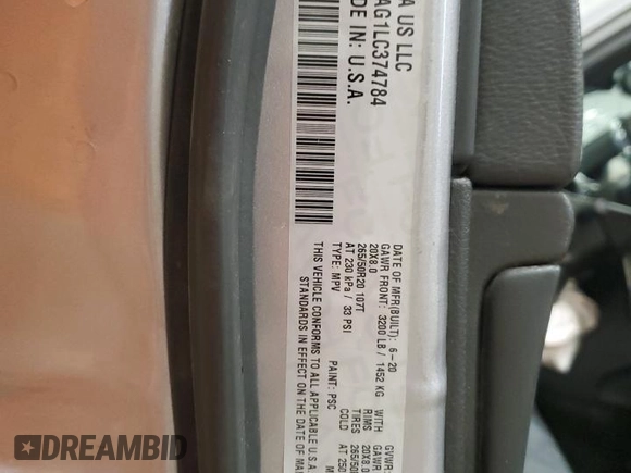 2020 Jeep Grand Cherokee Altitude z VIN 1C4RJFAG1LC374784, wystawiony jako Copart lot #48811295 z przebiegiem 185 345 mil mil oraz Szkoda całkowita • Salvage title. Historia ofert i sprzedaży dostępna na DreamBid. Obrazek 14.
