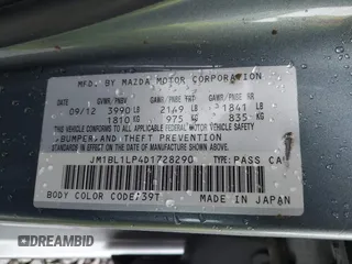2013 Mazda 3 i Touring with VIN JM1BL1LP4D1728290, listed as a IAAI auction lot 40857960 with 136,248 mi miles and . Bid and sale history available at carsss.com. Image 9.