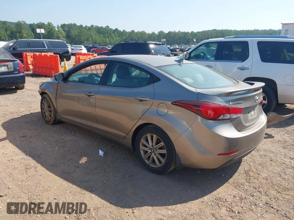 2015 Hyundai Elantra SE z VIN 5NPDH4AE9FH590805, wystawiony jako IAAI lot #41687509 z przebiegiem 237 215 mil mil oraz . Historia ofert i sprzedaży dostępna na DreamBid. Obrazek 3.
