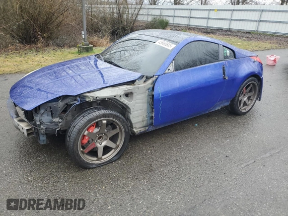 2004 Nissan 350Z Touring with VIN JN1AZ34E74T060432, listed as a Copart auction lot 45668685 with 92,913 mi miles and Salvage Title. Bid and sale history available at carsss.com. Image 1.