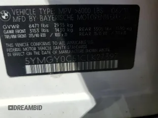 2012 BMW X5 M with VIN 5YMGY0C51CLK27397, listed as a Copart auction lot 48947555 with 0 mi miles and Salvage Title. Bid and sale history available at carsss.com. Image 13.