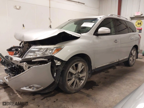 2016 Nissan Pathfinder Platinum with VIN 5N1AR2MM6GC642925, listed as a IAAI auction lot 41097181 with 155,083 mi miles. Bid and sale history available at carsss.com. Image 21.