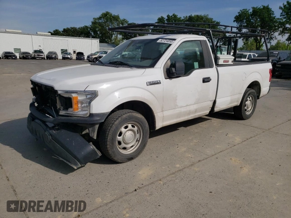 2020 Ford F-150 XL with VIN 1FTMF1CB3LKD51612, listed as a Copart auction lot 52724055 with 147,261 mi miles and Salvage title. Bid and sale history available at DreamBid. Image 1.