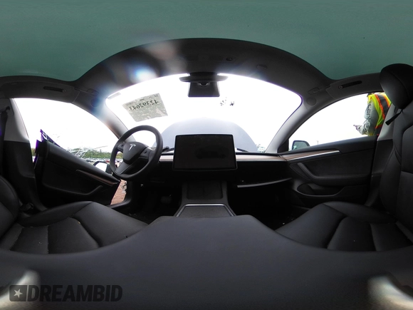 2023 Tesla Model 3 with VIN 5YJ3E1EA9PF673399, listed as a IAAI auction lot 42392643 with 7,571 mi miles and . Bid and sale history available at DreamBid. Image 19.