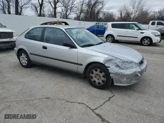 1999 Honda Civic DX with VIN 2HGEJ6446XH100761, listed as a Copart auction lot 84277854 with 82,619 mi miles and Clean Title. Bid and sale history available at carsss.com. Image 4.