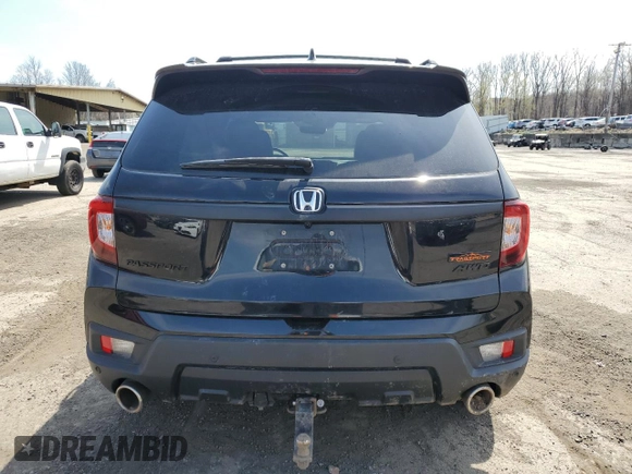 2022 Honda Passport TrailSport with VIN 5FNYF8H62NB029873, listed as a Copart auction lot 53582655 with 50,246 mi miles and Salvage Title. Bid and sale history available at DreamBid. Image 6.