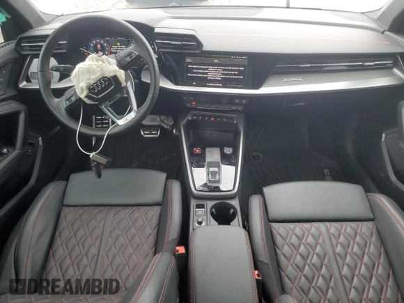2023 Audi S3 Premium Plus z VIN WAUH3DGY5PA054747, wystawiony jako Copart lot #73563684 z przebiegiem 18 556 mil mil oraz Szkoda całkowita • Salvage title. Historia ofert i sprzedaży dostępna na DreamBid. Obrazek 8.