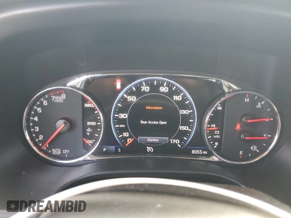 2023 GMC Acadia SLT with VIN 1GKKNMLS6PZ237570, listed as a Copart auction lot 73848254 with 8,055 mi miles and Salvage Title. Bid and sale history available at DreamBid. Image 9.