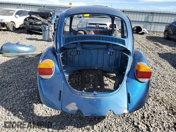 1973 Volkswagen Beetle with VIN 1332477215, listed as a Copart auction lot 77263164 with Not Provided miles and Salvage Title. Bid and sale history available at DreamBid. Image 6.