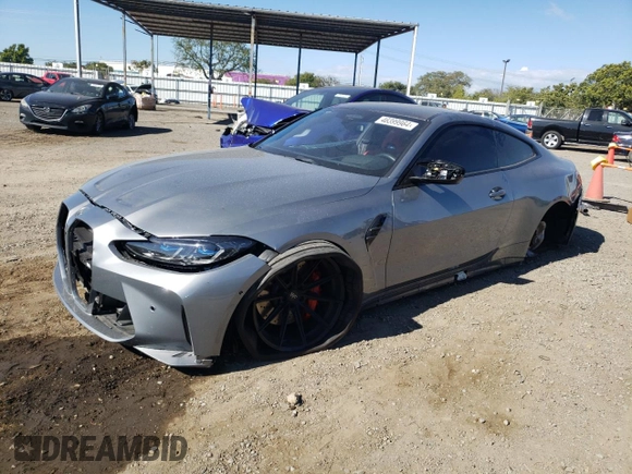2022 BMW M4 Competition xDrive with VIN WBS43AZ01NCK99479, listed as a Copart auction lot 46399964 with 7,435 mi miles. Bid and sale history available at carsss.com. Image 1.