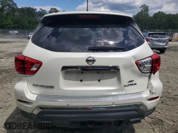 2018 Nissan Pathfinder SV with VIN 5N1DR2MM6JC646848, listed as a Copart auction lot 57461455 with 107,947 mi miles and Salvage title. Bid and sale history available at DreamBid. Image 6.