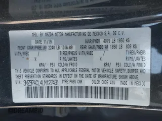 2020 Mazda 3 Select with VIN 3MZBPACL4LM127431, listed as a IAAI auction lot 42449767 with 203,904 mi miles and . Bid and sale history available at DreamBid. Image 9.