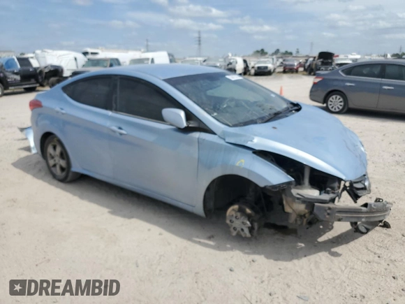 2013 Hyundai Elantra Limited with VIN KMHDH4AE3DU773485, listed as a Copart auction lot 53815265 with Not Provided miles and Salvage Title. Bid and sale history available at DreamBid. Image 4.