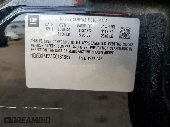 2012 Cadillac CTS Premium with VIN 1G6DS5E33C0131362, listed as a Copart auction lot 86589614 with 110,270 mi miles and Salvage Title. Bid and sale history available at DreamBid. Image 14.