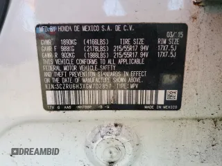 2016 Honda HR-V LX with VIN 3CZRU6H3XGM702857, listed as a Copart auction lot 49656145 with 182,124 mi miles and Salvage Title. Bid and sale history available at carsss.com. Image 13.