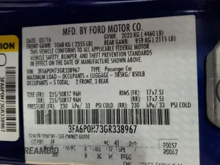 2016 Ford Fusion SE with VIN 3FA6P0H73GR338967, listed as a Copart auction lot 61569875 with 126,431 mi miles and Non repairable. Bid and sale history available at DreamBid. Image 13.