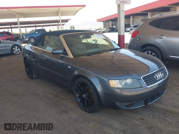 2004 Audi A4 1.8T с VIN WAUAC48HX4K001595, выставлен на аукционе IAAI как лот 42496001 с пробегом 68 887 миль миль и . История ставок и продаж доступна на DreamBid. Изображение 1.