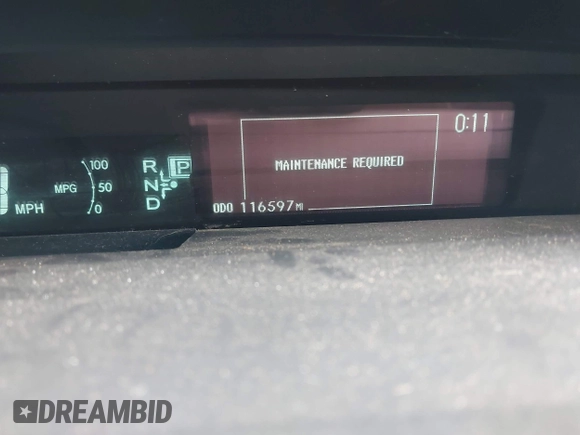 2013 Toyota Prius One with VIN JTDKN3DU9D5555689, listed as a IAAI auction lot 42041510 with 116,597 mi miles. Bid and sale history available at carsss.com. Image 15.