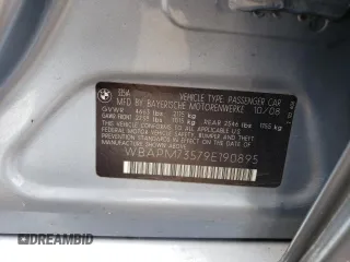 2009 BMW 3 Series 335i with VIN WBAPM73579E190895, listed as a Copart auction lot 63645945 with 102,174 mi miles and Salvage title. Bid and sale history available at DreamBid. Image 12.
