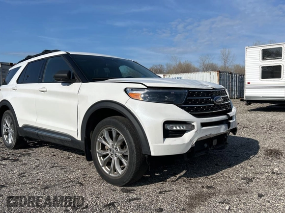 2020 Ford Explorer XLT with VIN 1FMSK8DH0LGA37008, listed as a Copart auction lot 55858655 with 75,527 mi miles and Clean Title. Bid and sale history available at carsss.com. Image 1.