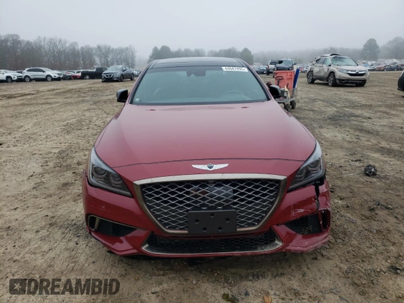2018 Genesis G80 Sport z VIN KMHGN4JBXJU228035, wystawiony jako Copart lot #44047495 z przebiegiem 42 962 mil mil oraz Szkoda całkowita • Salvage title. Historia ofert i sprzedaży dostępna na DreamBid. Obrazek 5.